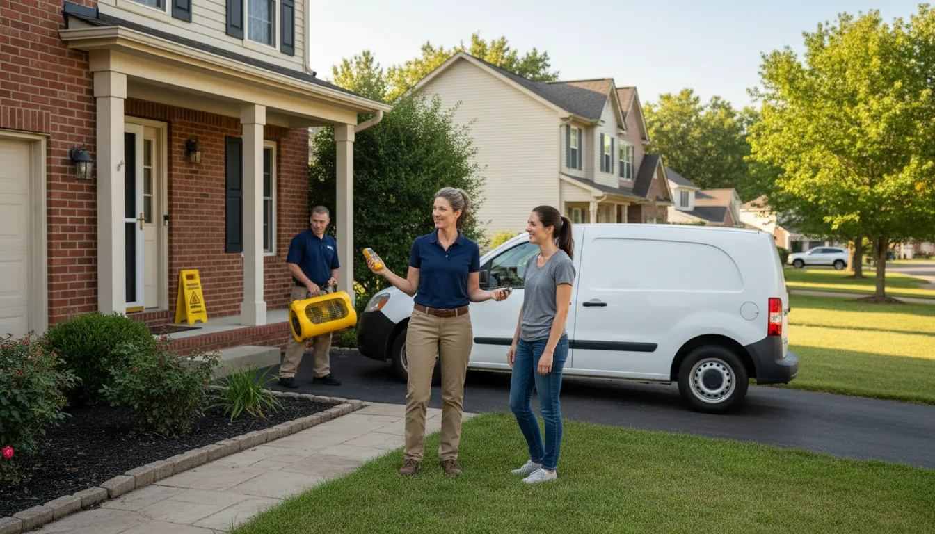 Residential water damage restoration in Utica, PA